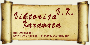 Viktorija Karamata vizit kartica